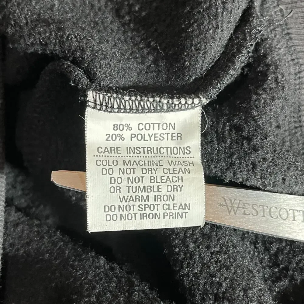Vortex Hoodie Sweatshirt Mens Large Black White Striped Full Zip Pockets Outdoor